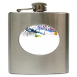 Venice T- Shirt Venice Voyage Art Digital Painting Watercolor Discovery T- Shirt (4) Hip Flask (6 oz) Front