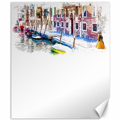 Venice T- Shirt Venice Voyage Art Digital Painting Watercolor Discovery T- Shirt (4) Canvas 20  X 24  by ZUXUMI