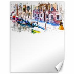 Venice T- Shirt Venice Voyage Art Digital Painting Watercolor Discovery T- Shirt (4) Canvas 36  X 48  by ZUXUMI