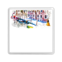 Venice T- Shirt Venice Voyage Art Digital Painting Watercolor Discovery T- Shirt (4) Memory Card Reader (square) by ZUXUMI