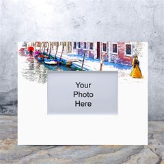 Venice T- Shirt Venice Voyage Art Digital Painting Watercolor Discovery T- Shirt (4) White Tabletop Photo Frame 4 x6  by ZUXUMI