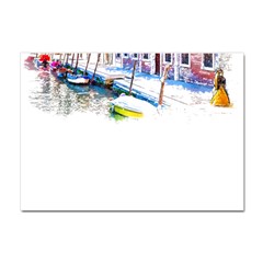 Venice T- Shirt Venice Voyage Art Digital Painting Watercolor Discovery T- Shirt (4) Crystal Sticker (a4)