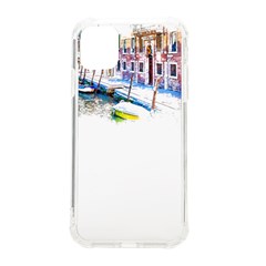 Venice T- Shirt Venice Voyage Art Digital Painting Watercolor Discovery T- Shirt (4) Iphone 11 Tpu Uv Print Case by ZUXUMI