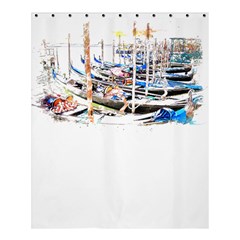 Venice T- Shirt Venice Voyage Art Digital Painting Watercolor Discovery T- Shirt (5) Shower Curtain 60  X 72  (medium)  by ZUXUMI