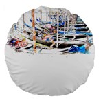 Venice T- Shirt Venice Voyage Art Digital Painting Watercolor Discovery T- Shirt (5) Large 18  Premium Round Cushions Front