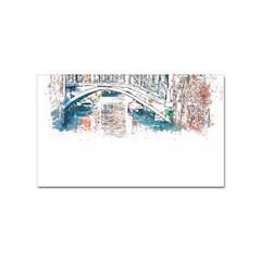 Venice T- Shirt Venice Voyage Art Digital Painting Watercolor Discovery T- Shirt Sticker (rectangular) by ZUXUMI