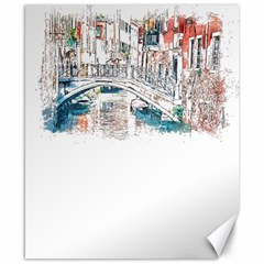 Venice T- Shirt Venice Voyage Art Digital Painting Watercolor Discovery T- Shirt Canvas 8  X 10  by ZUXUMI