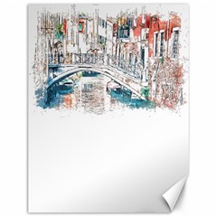 Venice T- Shirt Venice Voyage Art Digital Painting Watercolor Discovery T- Shirt Canvas 12  X 16  by ZUXUMI