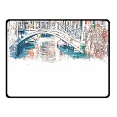 Venice T- Shirt Venice Voyage Art Digital Painting Watercolor Discovery T- Shirt Fleece Blanket (small) by ZUXUMI