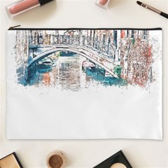 Venice T- Shirt Venice Voyage Art Digital Painting Watercolor Discovery T- Shirt Cosmetic Bag (xxxl) by ZUXUMI