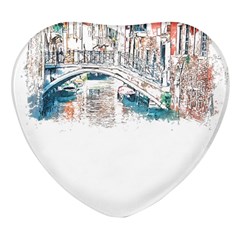 Venice T- Shirt Venice Voyage Art Digital Painting Watercolor Discovery T- Shirt Heart Glass Fridge Magnet (4 Pack) by ZUXUMI