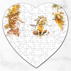 Versailles T- Shirt Versailles Fountain Voyage Art Digital Painting Watercolor Discovery T- Shirt Jigsaw Puzzle (heart) by ZUXUMI