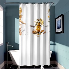 Versailles T- Shirt Versailles Fountain Voyage Art Digital Painting Watercolor Discovery T- Shirt Shower Curtain 36  X 72  (stall)  by ZUXUMI