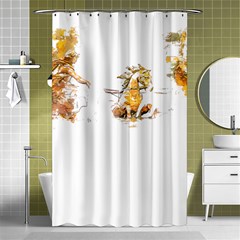 Versailles T- Shirt Versailles Fountain Voyage Art Digital Painting Watercolor Discovery T- Shirt Shower Curtain 48  X 72  (small)  by ZUXUMI