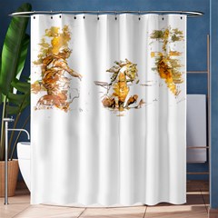 Versailles T- Shirt Versailles Fountain Voyage Art Digital Painting Watercolor Discovery T- Shirt Shower Curtain 60  X 72  (medium)  by ZUXUMI