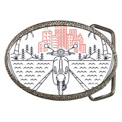 Vespa T- Shirt Hit The Road 3 T- Shirt Belt Buckles