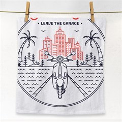 Vespa T- Shirt Hit The Road 3 T- Shirt Face Towel