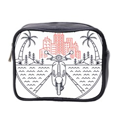 Vespa T- Shirt Hit The Road 3 T- Shirt Mini Toiletries Bag (two Sides)