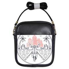 Vespa T- Shirt Hit The Road 3 T- Shirt Girls Sling Bag