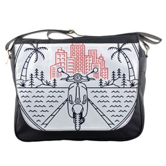 Vespa T- Shirt Hit The Road 3 T- Shirt Messenger Bag