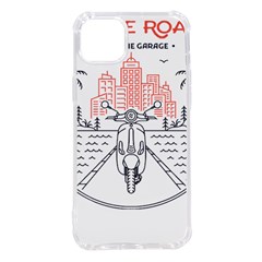 Vespa T- Shirt Hit The Road 3 T- Shirt Iphone 14 Plus Tpu Uv Print Case by ZUXUMI