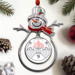 Vespa T- Shirt Hit The Road 3 T- Shirt Metal Snowman Ornament by ZUXUMI