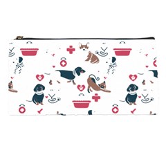 Veterinarian Gift T- Shirt Veterinary Medicine, Happy And Healthy Friends    Pattern    Coral Backgr Pencil Case by ZUXUMI