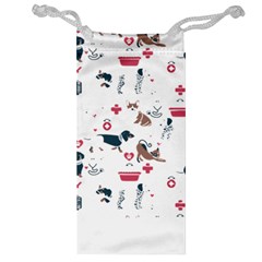 Veterinarian Gift T- Shirt Veterinary Medicine, Happy And Healthy Friends    Pattern    Coral Backgr Jewelry Bag by ZUXUMI