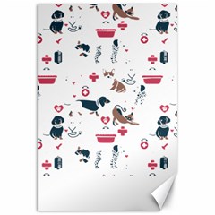 Veterinarian Gift T- Shirt Veterinary Medicine, Happy And Healthy Friends    Pattern    Coral Backgr Canvas 20  X 30  by ZUXUMI