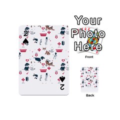 Veterinarian Gift T- Shirt Veterinary Medicine, Happy And Healthy Friends    Pattern    Coral Backgr Playing Cards 54 Designs (mini) by ZUXUMI