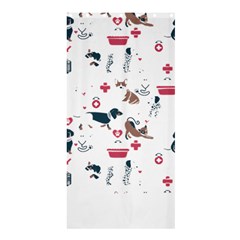 Veterinarian Gift T- Shirt Veterinary Medicine, Happy And Healthy Friends    Pattern    Coral Backgr Shower Curtain 36  X 72  (stall)  by ZUXUMI