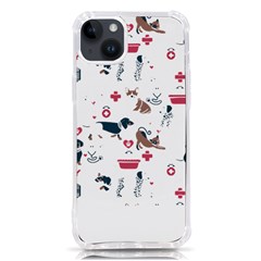 Veterinarian Gift T- Shirt Veterinary Medicine, Happy And Healthy Friends    Pattern    Coral Backgr Iphone 14 Plus Tpu Uv Print Case by ZUXUMI