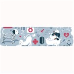 Veterinarian Medicine T- Shirt Veterinary Medicine, Happy And Healthy Friends    Pastel Blue Backgro Large Bar Mat 32 x8.5  Bar Mat