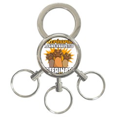 Veterinary Medicine T- Shirt Behind Every Great Veterinarian For Veterinary Receptionist T- Shirt 3-ring Key Chain by ZUXUMI