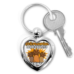 Veterinary Medicine T- Shirt Behind Every Great Veterinarian For Veterinary Receptionist T- Shirt Key Chain (heart) by ZUXUMI