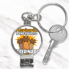 Veterinary Medicine T- Shirt Behind Every Great Veterinarian For Veterinary Receptionist T- Shirt Nail Clippers Key Chain by ZUXUMI