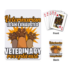 Veterinary Medicine T- Shirt Behind Every Great Veterinarian For Veterinary Receptionist T- Shirt Playing Cards Single Design (rectangle) by ZUXUMI