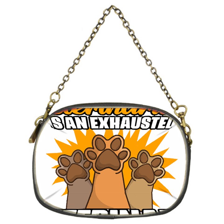 Veterinary Medicine T- Shirt Behind Every Great Veterinarian For Veterinary Receptionist T- Shirt Chain Purse (One Side)