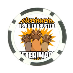 Veterinary Medicine T- Shirt Behind Every Great Veterinarian For Veterinary Receptionist T- Shirt Poker Chip Card Guard (10 Pack) by ZUXUMI