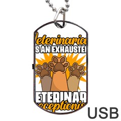 Veterinary Medicine T- Shirt Behind Every Great Veterinarian For Veterinary Receptionist T- Shirt Dog Tag Usb Flash (two Sides) by ZUXUMI