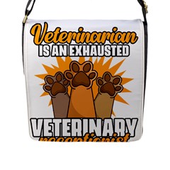 Veterinary Medicine T- Shirt Behind Every Great Veterinarian For Veterinary Receptionist T- Shirt Flap Closure Messenger Bag (l) by ZUXUMI