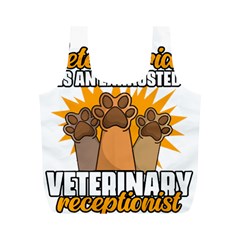 Veterinary Medicine T- Shirt Behind Every Great Veterinarian For Veterinary Receptionist T- Shirt Full Print Recycle Bag (m) by ZUXUMI