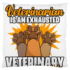 Veterinary Medicine T- Shirt Behind Every Great Veterinarian For Veterinary Receptionist T- Shirt Standard Premium Plush Fleece Cushion Case (two Sides) by ZUXUMI