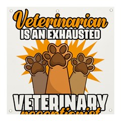 Veterinary Medicine T- Shirt Behind Every Great Veterinarian For Veterinary Receptionist T- Shirt Banner And Sign 3  X 3  by ZUXUMI