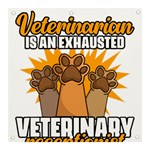 Veterinary Medicine T- Shirt Behind Every Great Veterinarian For Veterinary Receptionist T- Shirt Banner and Sign 3  x 3  Front