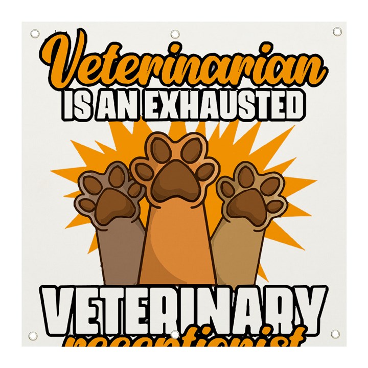 Veterinary Medicine T- Shirt Behind Every Great Veterinarian For Veterinary Receptionist T- Shirt Banner and Sign 3  x 3 