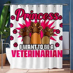 Veterinary Medicine T- Shirt Forget Glass Slippers Funny Veterinary Medicine Life Vet Med T- Shirt Shower Curtain 60  X 72  (medium)  by ZUXUMI