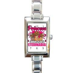 Veterinary Medicine T- Shirt Forget Princess Funny Veterinary Medicine Life Veterinarian T- Shirt Rectangle Italian Charm Watch by ZUXUMI