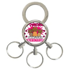 Veterinary Medicine T- Shirt Forget Princess Funny Veterinary Medicine Life Veterinarian T- Shirt 3-ring Key Chain by ZUXUMI