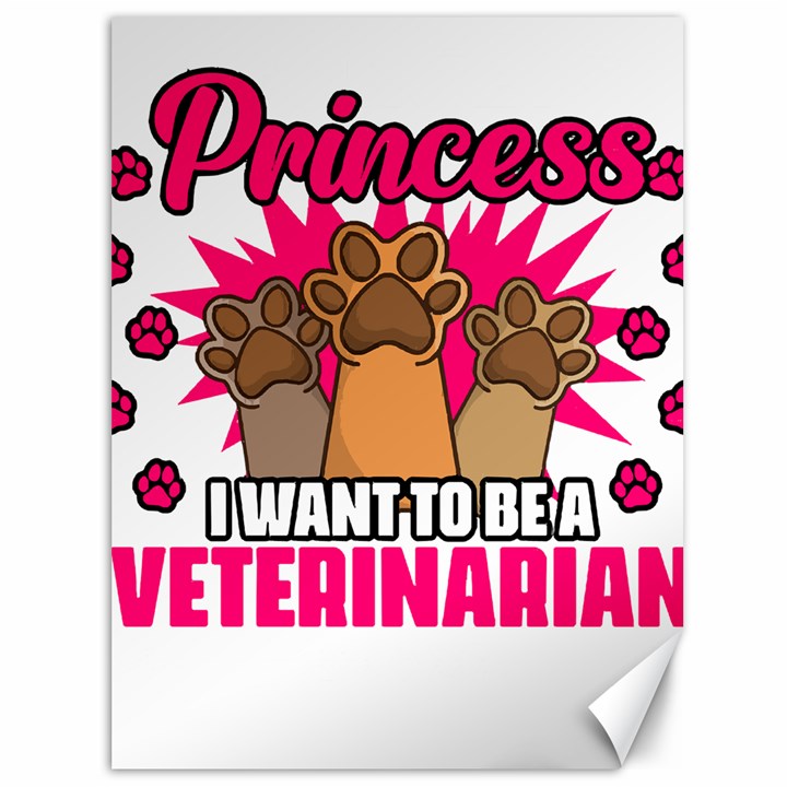 Veterinary Medicine T- Shirt Forget Princess Funny Veterinary Medicine Life Veterinarian T- Shirt Canvas 36  x 48 